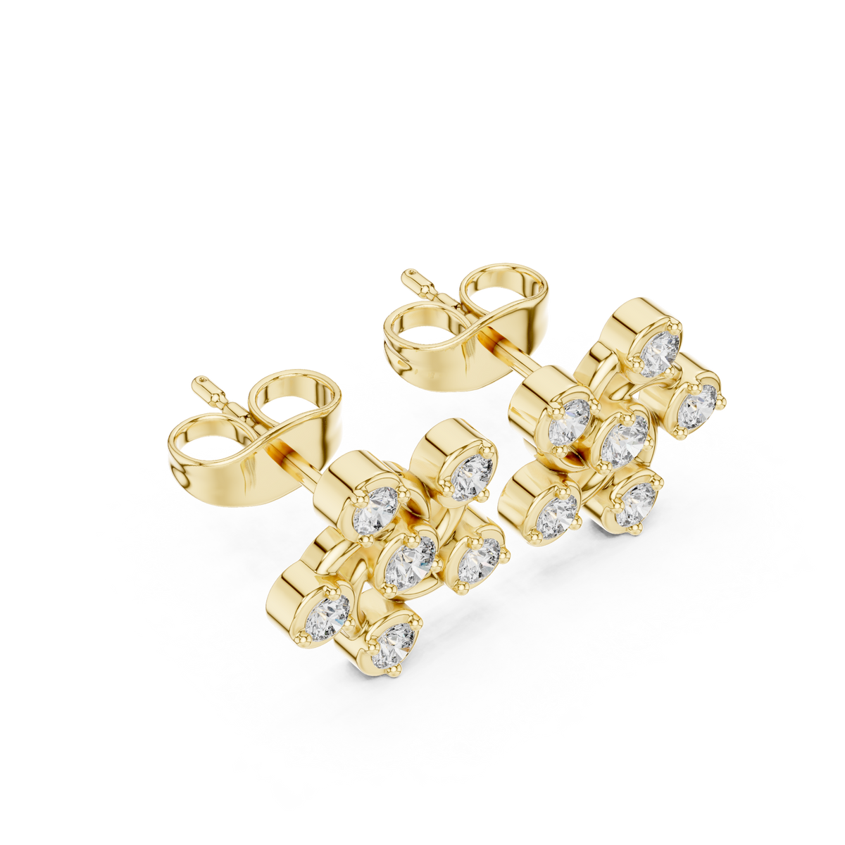 Aurellis Twined Floral Diamond Studs