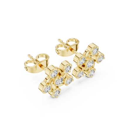 Aurellis Twined Floral Diamond Studs