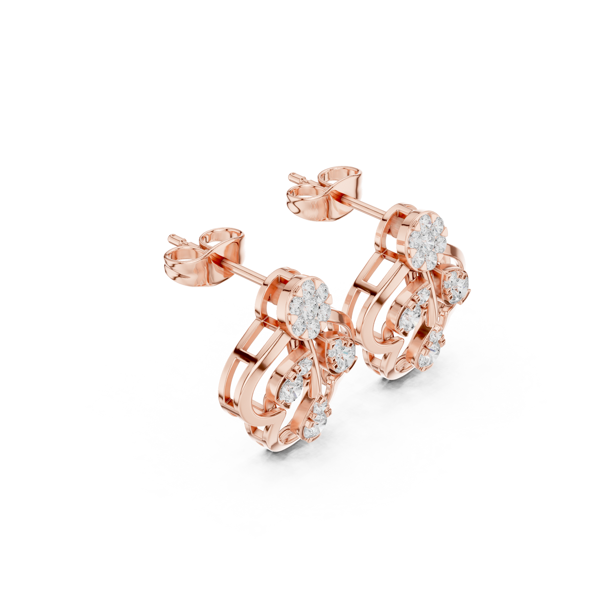 Seloria Petal Loop Diamond Studs