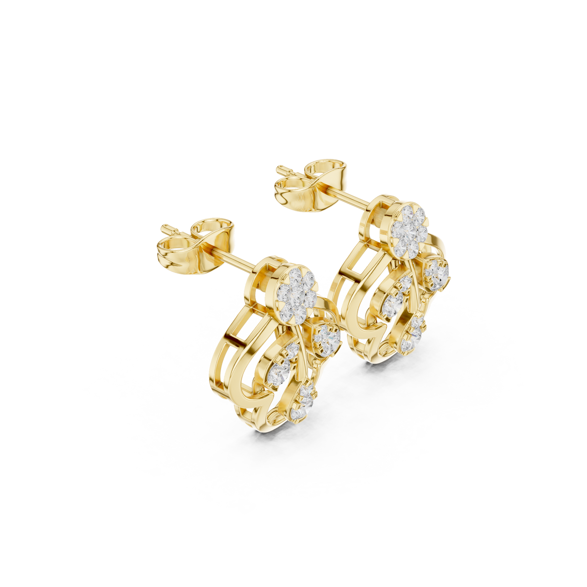 Seloria Petal Loop Diamond Studs