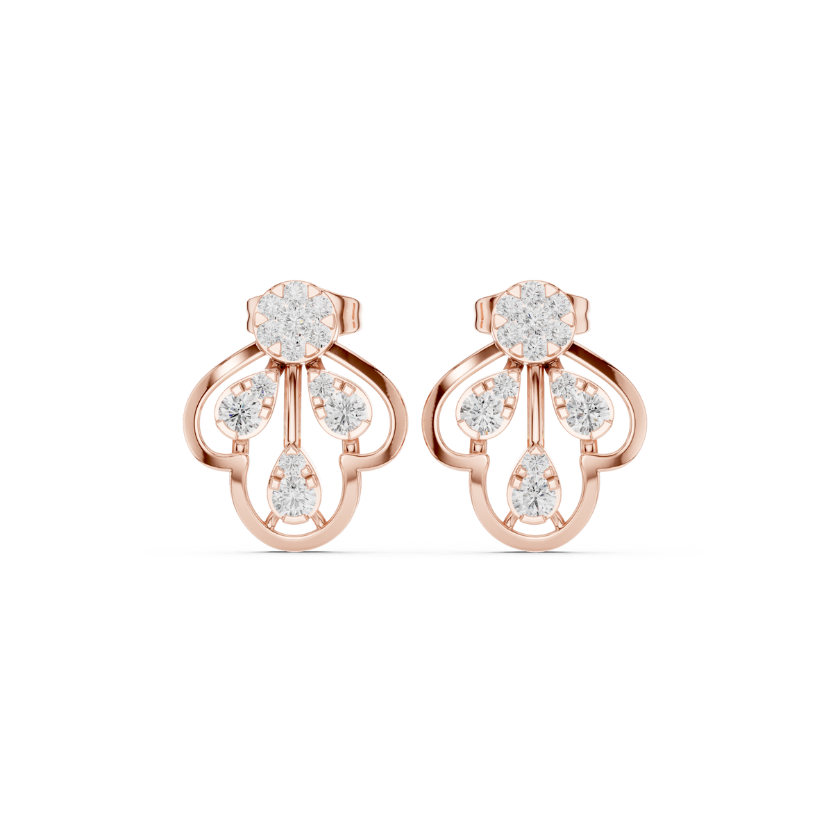 Seloria Petal Loop Diamond Studs