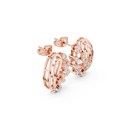 Sorevina Floral Loop Diamond Studs
