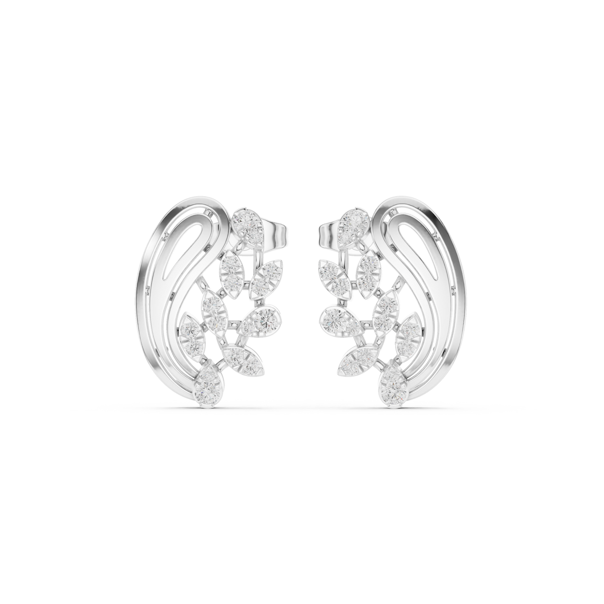 Sorevina Floral Loop Diamond Studs