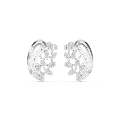 Sorevina Floral Loop Diamond Studs