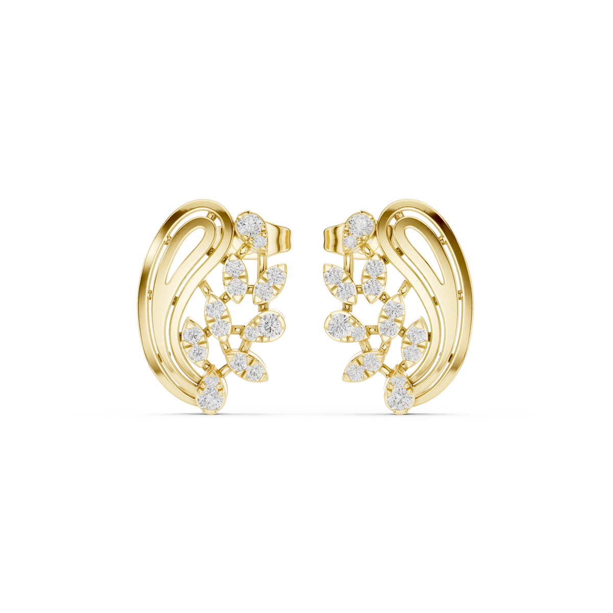 Sorevina Floral Loop Diamond Studs