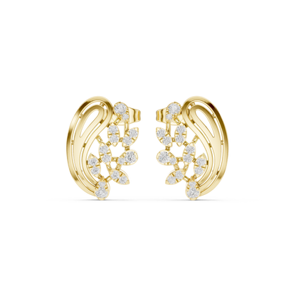 Sorevina Floral Loop Diamond Studs