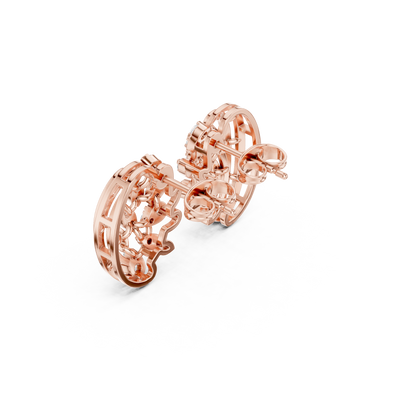 Sorevina Floral Loop Diamond Studs