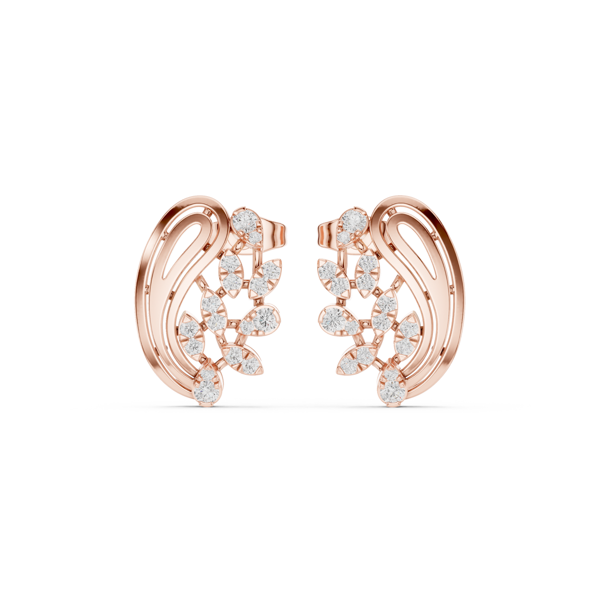 Sorevina Floral Loop Diamond Studs