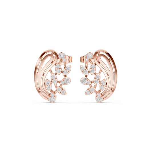 Sorevina Floral Loop Diamond Studs