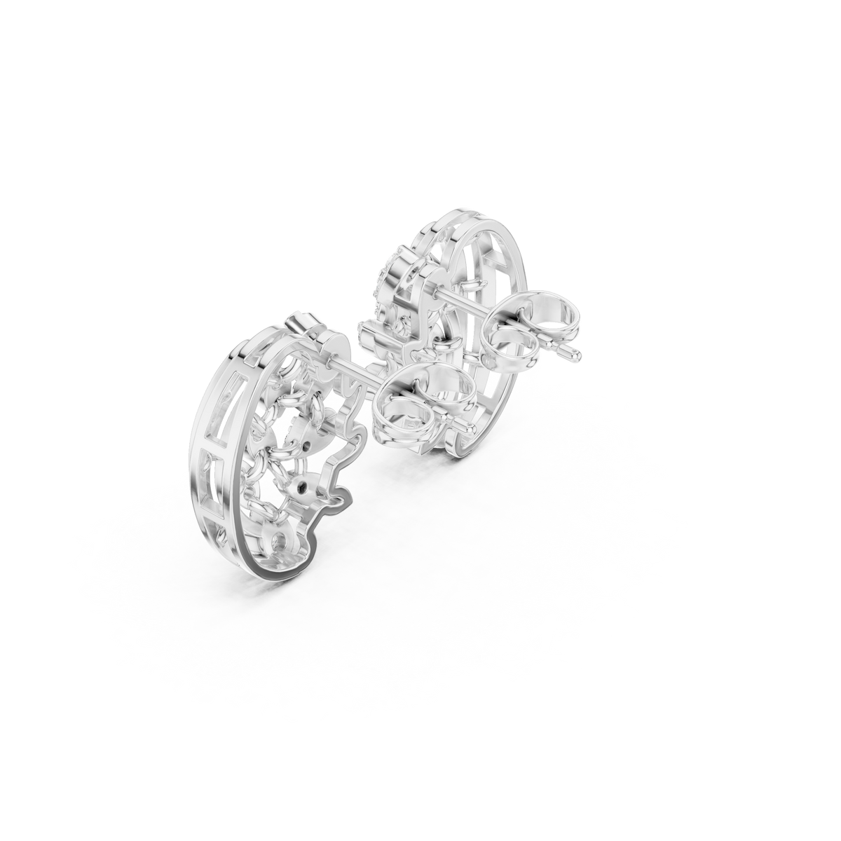 Sorevina Floral Loop Diamond Studs