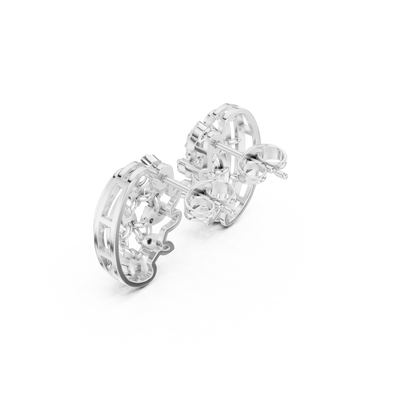 Sorevina Floral Loop Diamond Studs
