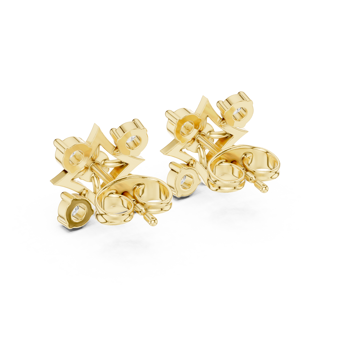 Cavienne Square Bloom Diamond Studs