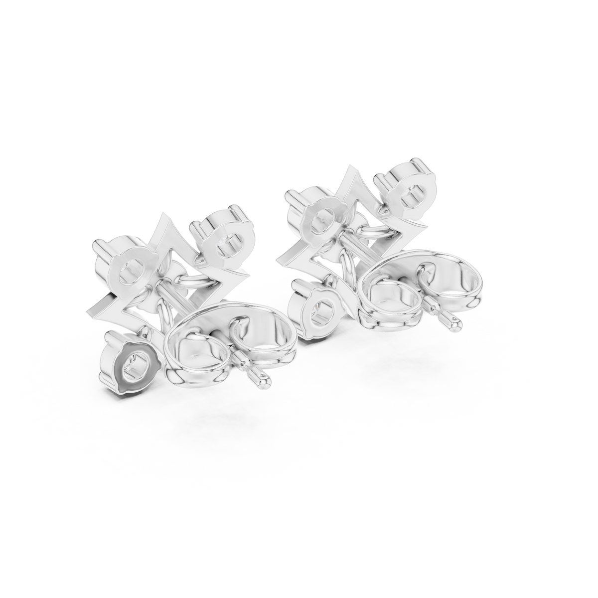 Cavienne Square Bloom Diamond Studs