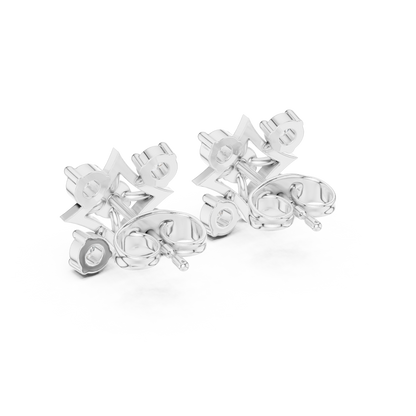 Cavienne Square Bloom Diamond Studs