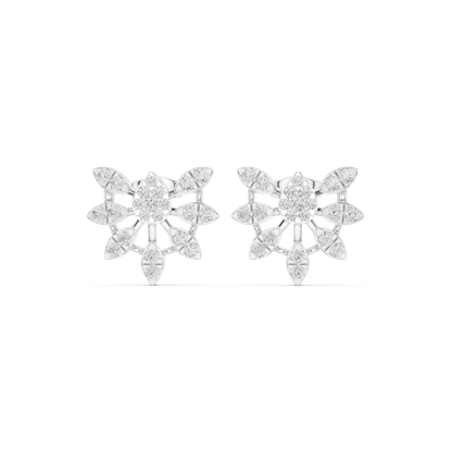 Elvaria Seven Petal Diamond Studs