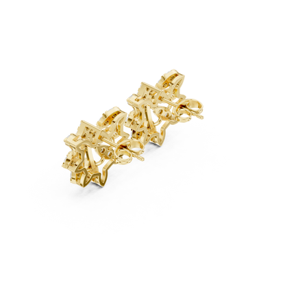 Elvaria Seven Petal Diamond Studs