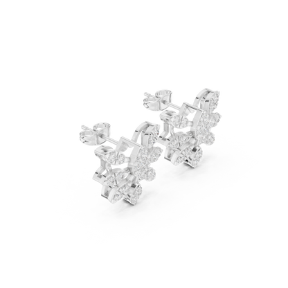 Elvaria Seven Petal Diamond Studs
