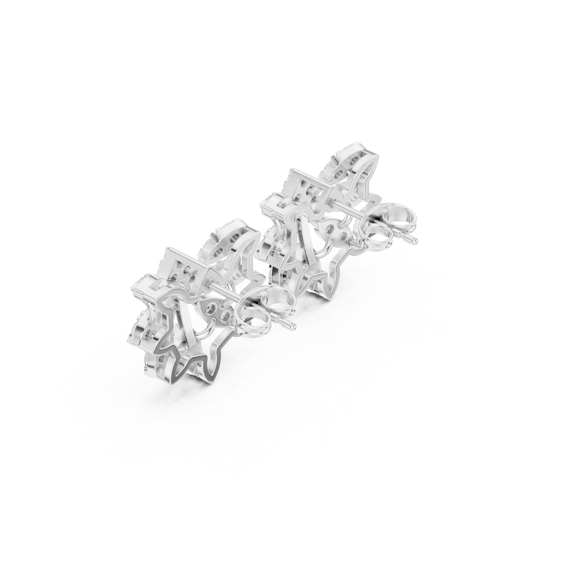 Elvaria Seven Petal Diamond Studs