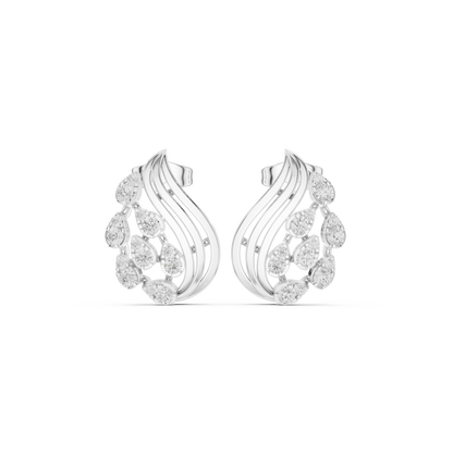 Sculpted Vine Diamond Studs