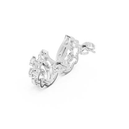 Sculpted Vine Diamond Studs