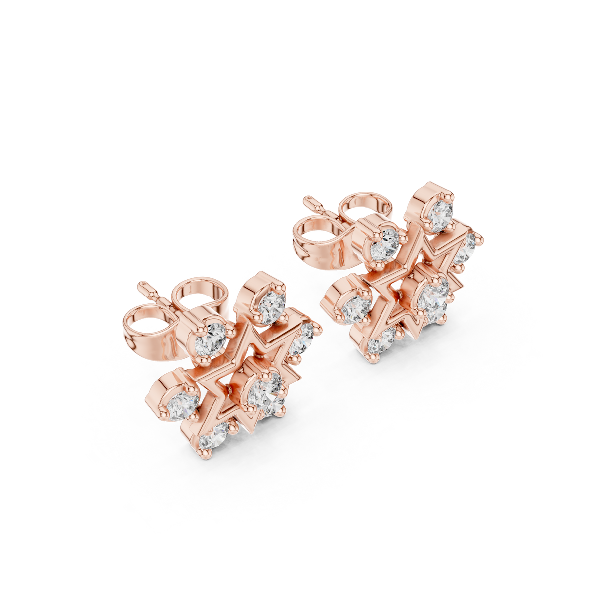 Celestial Hexa Star Diamond Studs