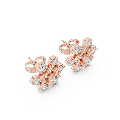 Celestial Hexa Star Diamond Studs