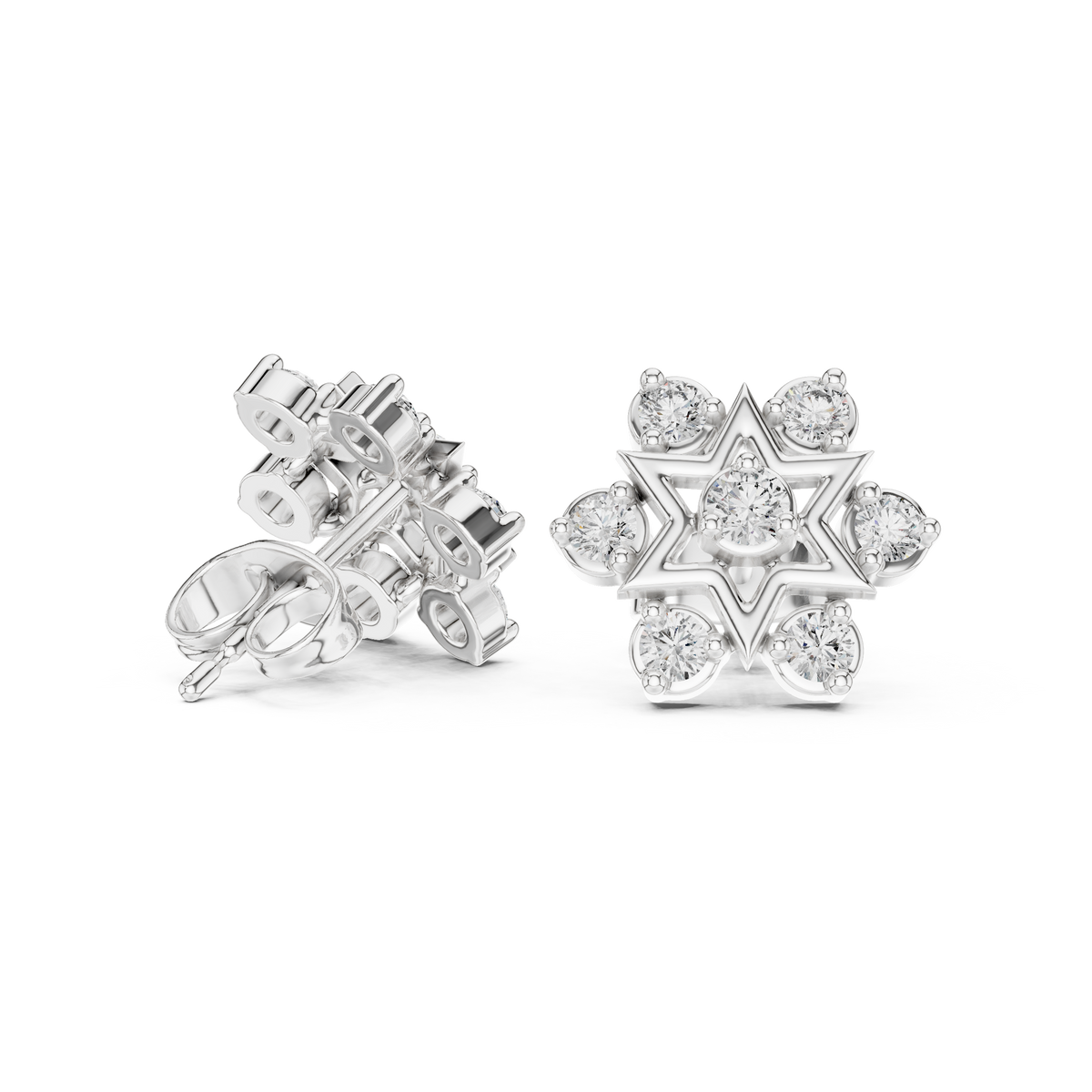 Celestial Hexa Star Diamond Studs