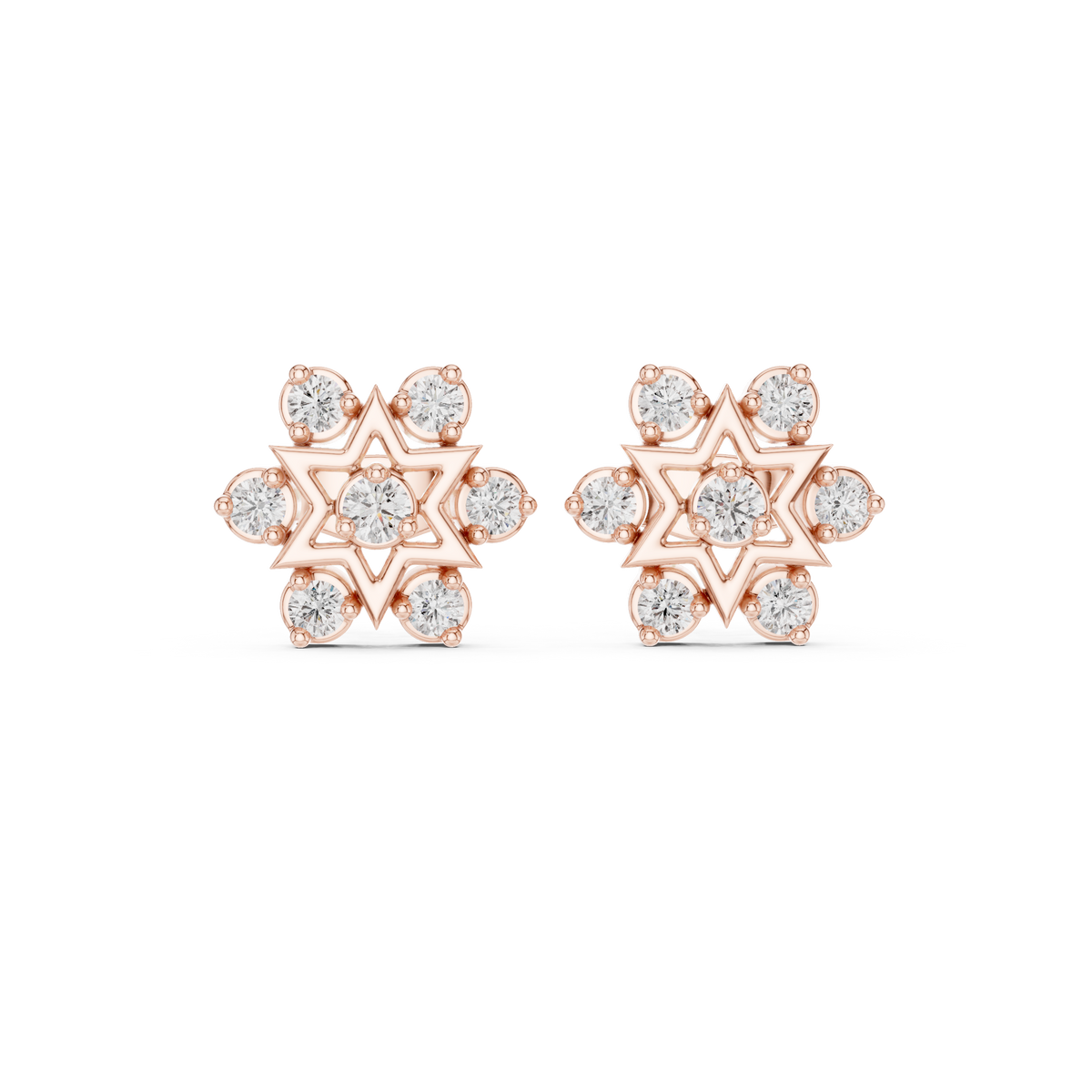 Celestial Hexa Star Diamond Studs