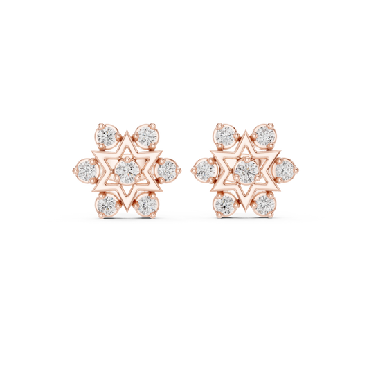 Celestial Hexa Star Diamond Studs
