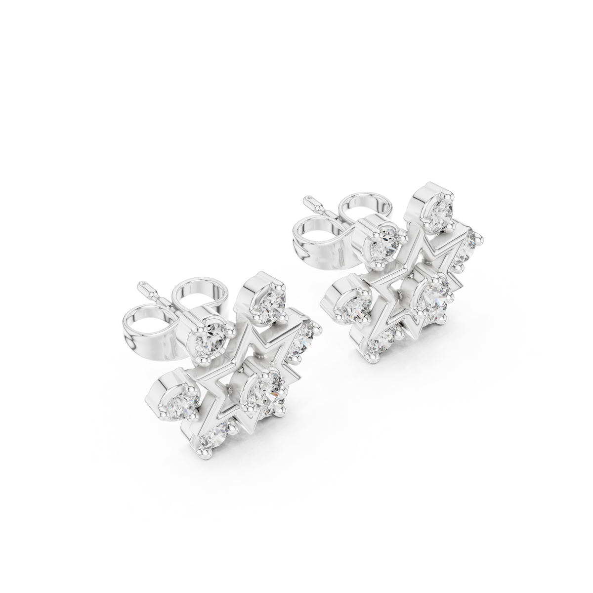 Celestial Hexa Star Diamond Studs