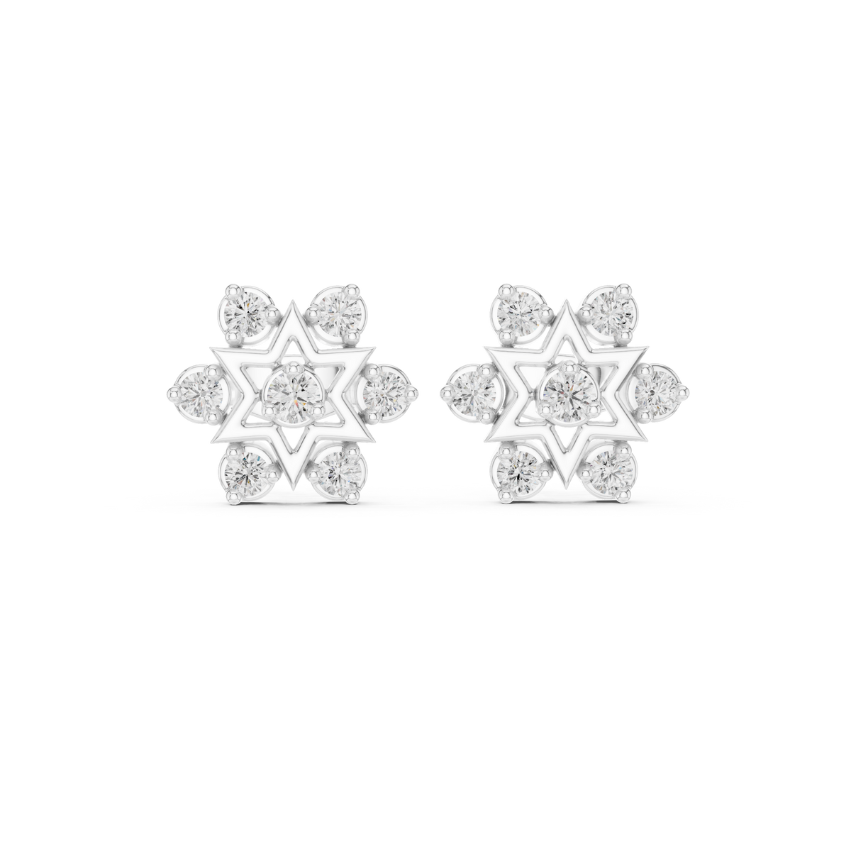Celestial Hexa Star Diamond Studs
