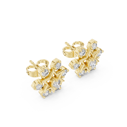 Celestial Hexa Star Diamond Studs