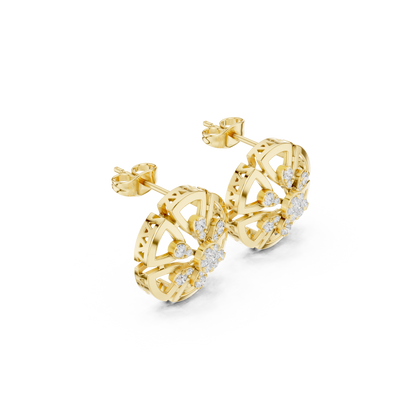 Luminous Petal Bloom Diamond Studs