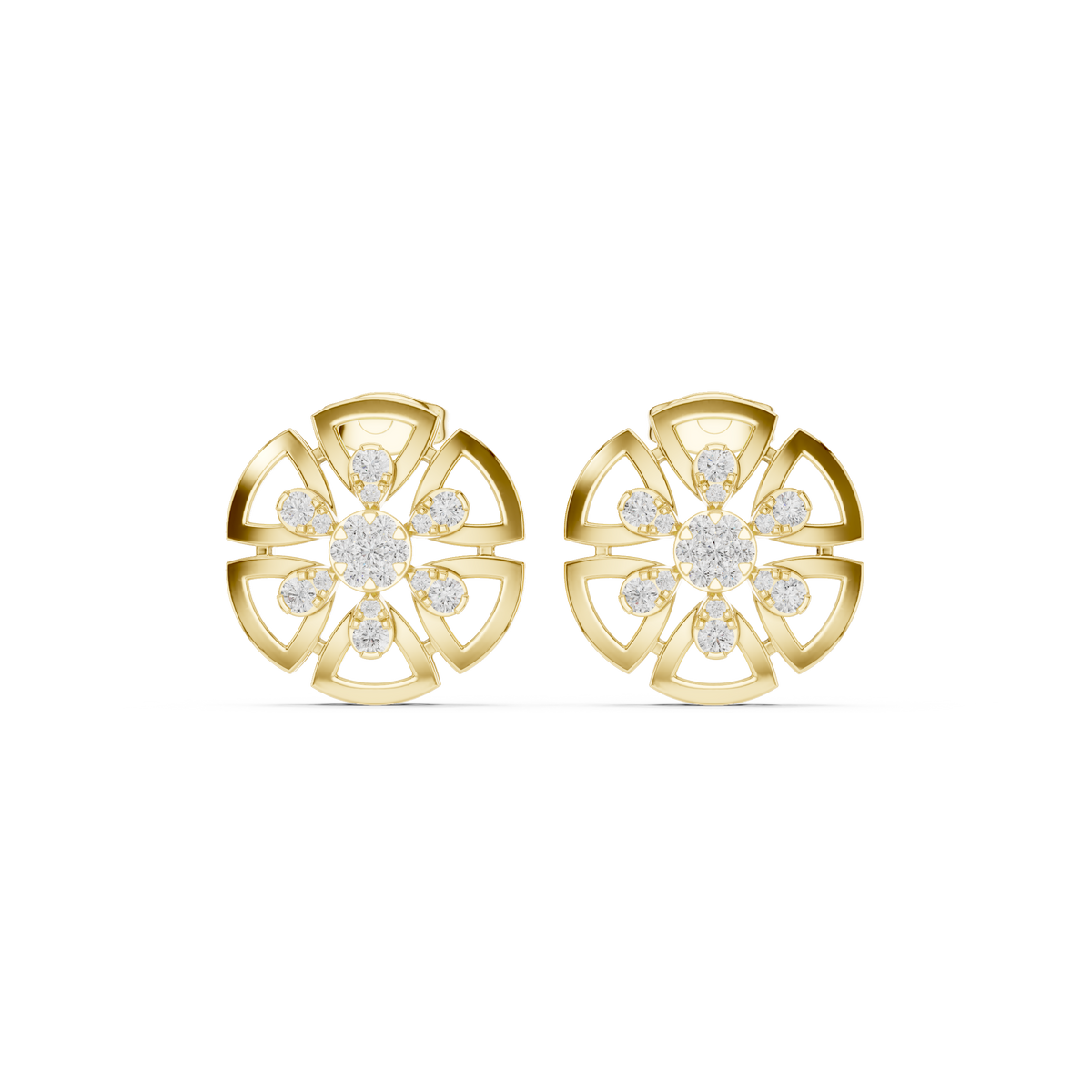 Luminous Petal Bloom Diamond Studs