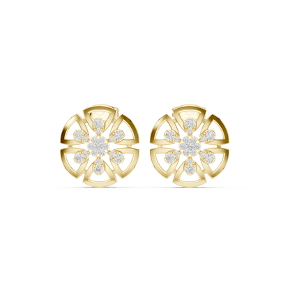 Luminous Petal Bloom Diamond Studs