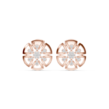 Luminous Petal Bloom Diamond Studs