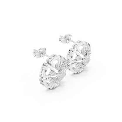 Luminous Petal Bloom Diamond Studs