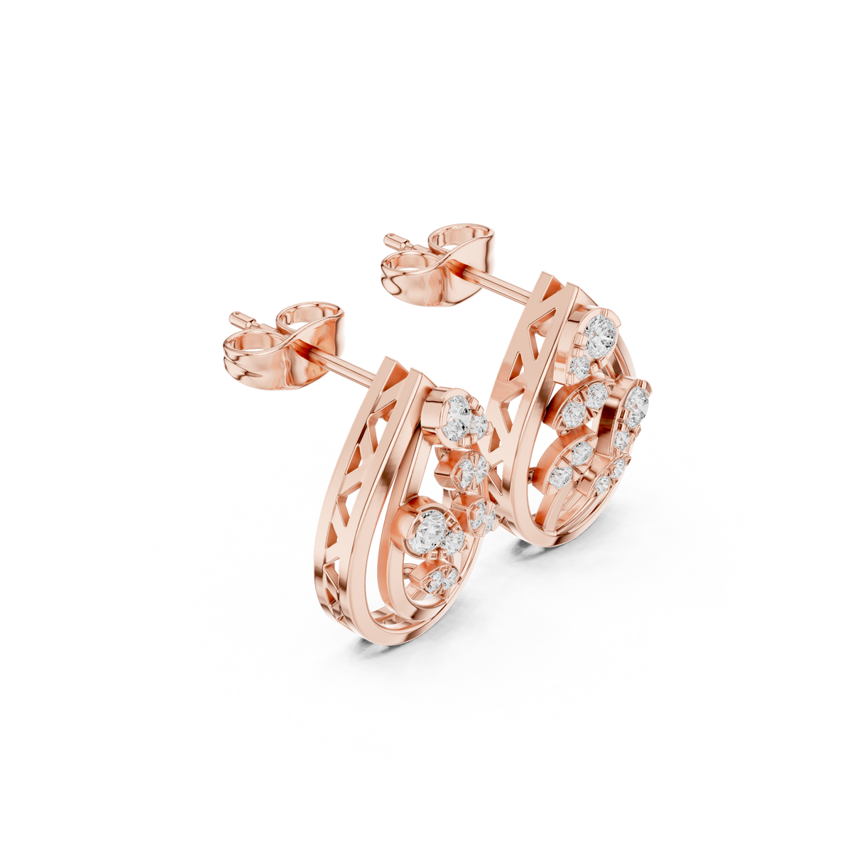 Verdant Vine Diamond Studs