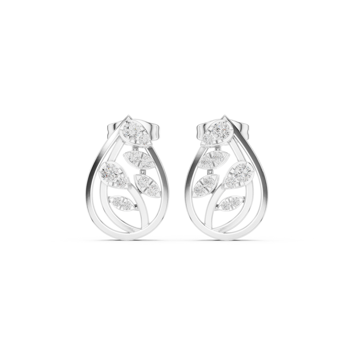Verdant Vine Diamond Studs