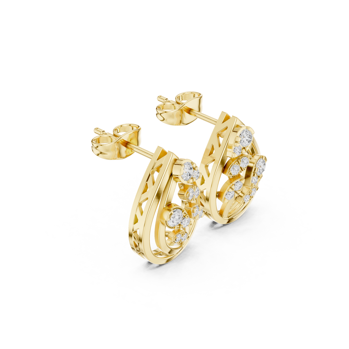 Verdant Vine Diamond Studs