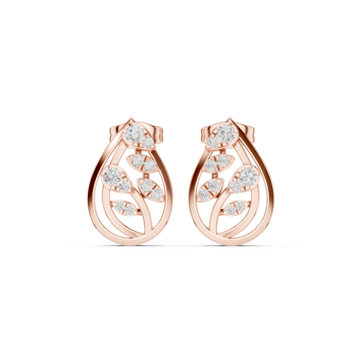 Verdant Vine Diamond Studs