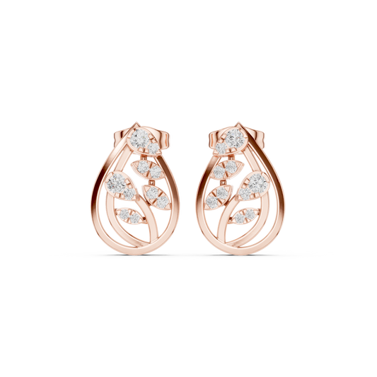 Verdant Vine Diamond Studs