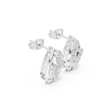 Verdant Vine Diamond Studs