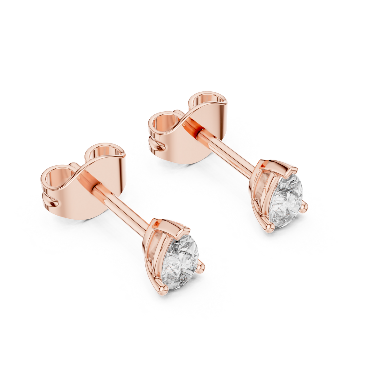 Lunessa Pear Diamond Sculpted Studs