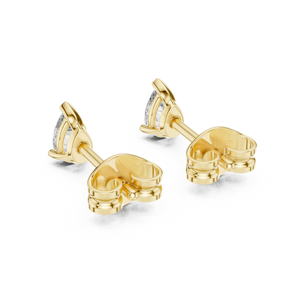 Lunessa Pear Diamond Sculpted Studs