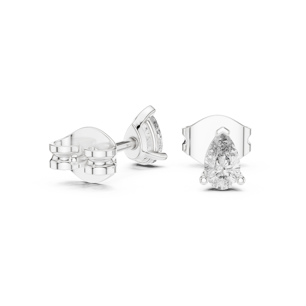 Lunessa Pear Diamond Sculpted Studs