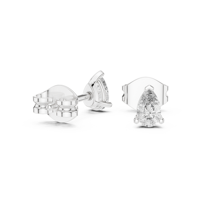 Lunessa Pear Diamond Sculpted Studs