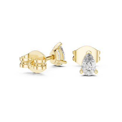 Lunessa Pear Diamond Sculpted Studs