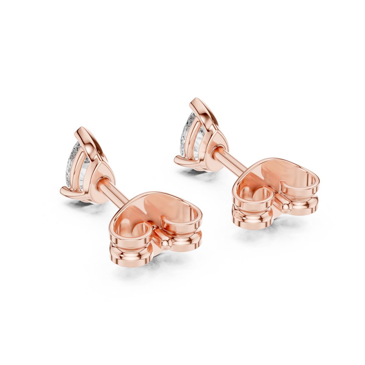 Lunessa Pear Diamond Sculpted Studs