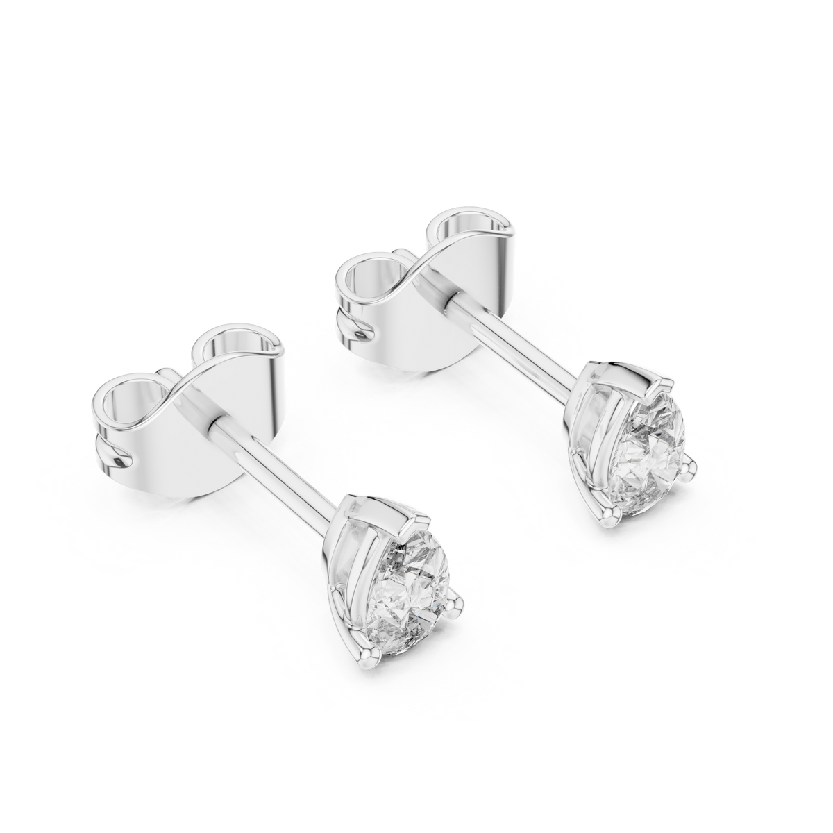 Lunessa Pear Diamond Sculpted Studs